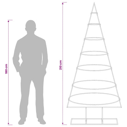 Albero di Natale in metallo con supporto KUOPIO 180 cm Acciaio