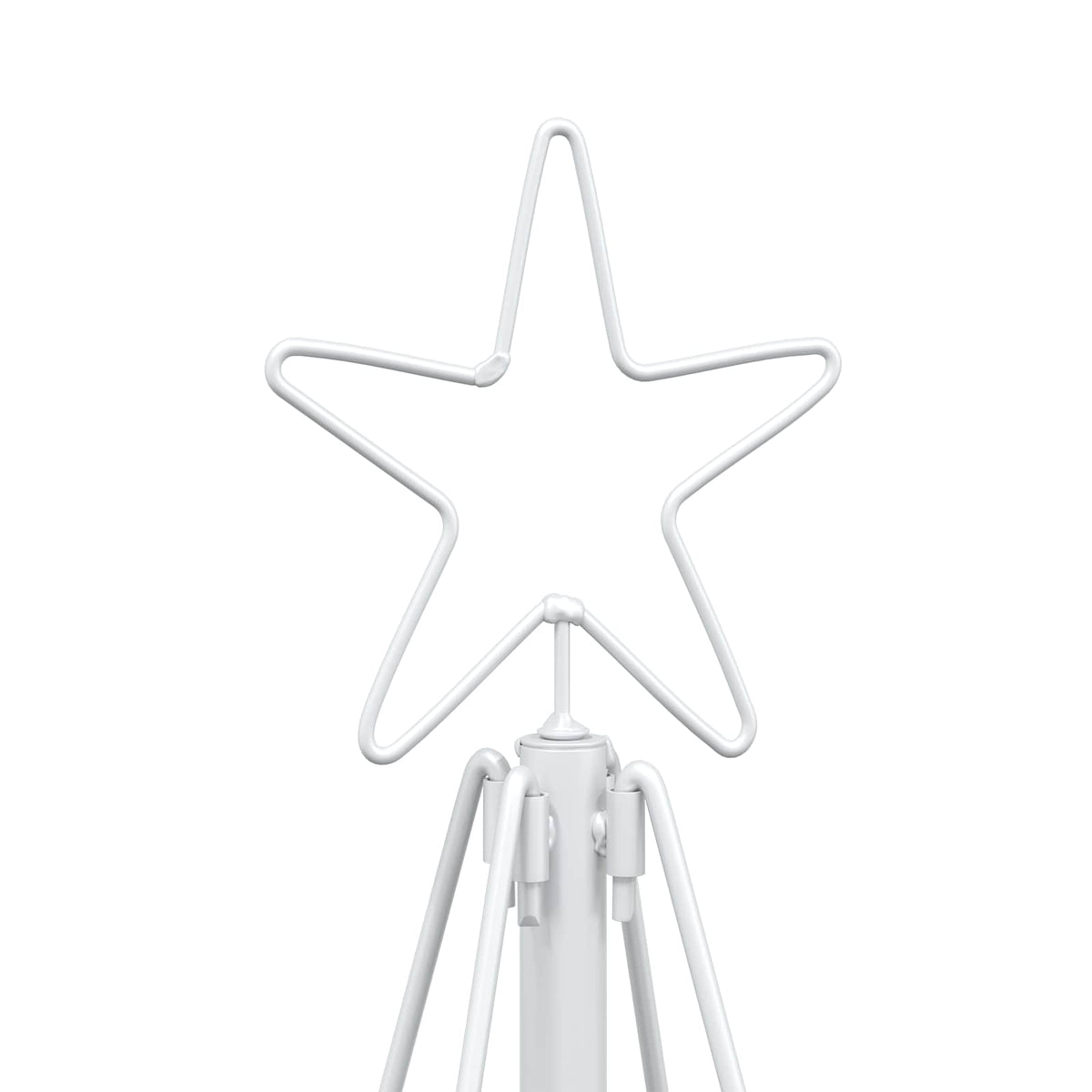 Albero a Cono di Natale KUOPIO 180 cm Acciaio Bianco