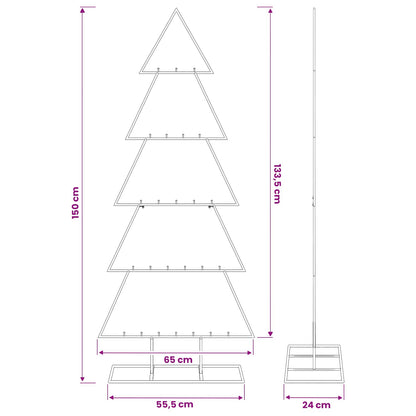 Albero di Natale in metallo con supporto KUOPIO 150 cm Acciaio | homemem39