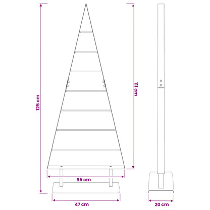 Albero di Natale in metallo KUOPIO 125 cm Acciaio Bianco | homemem39