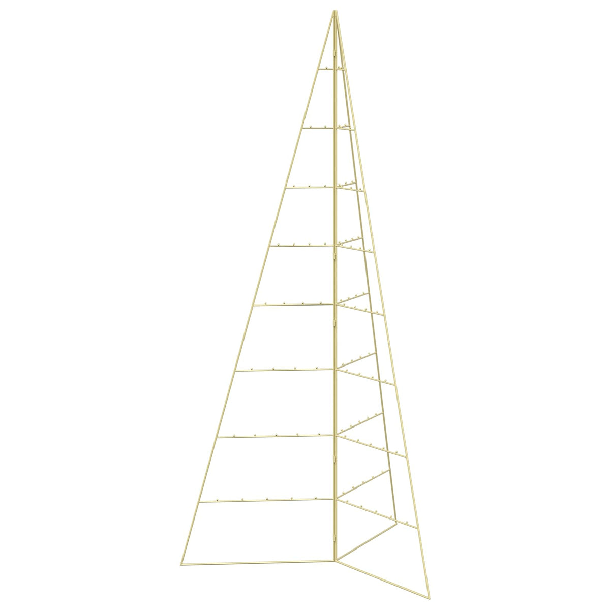 Albero di Natale in metallo KUOPIO 210 cm Acciaio Oro