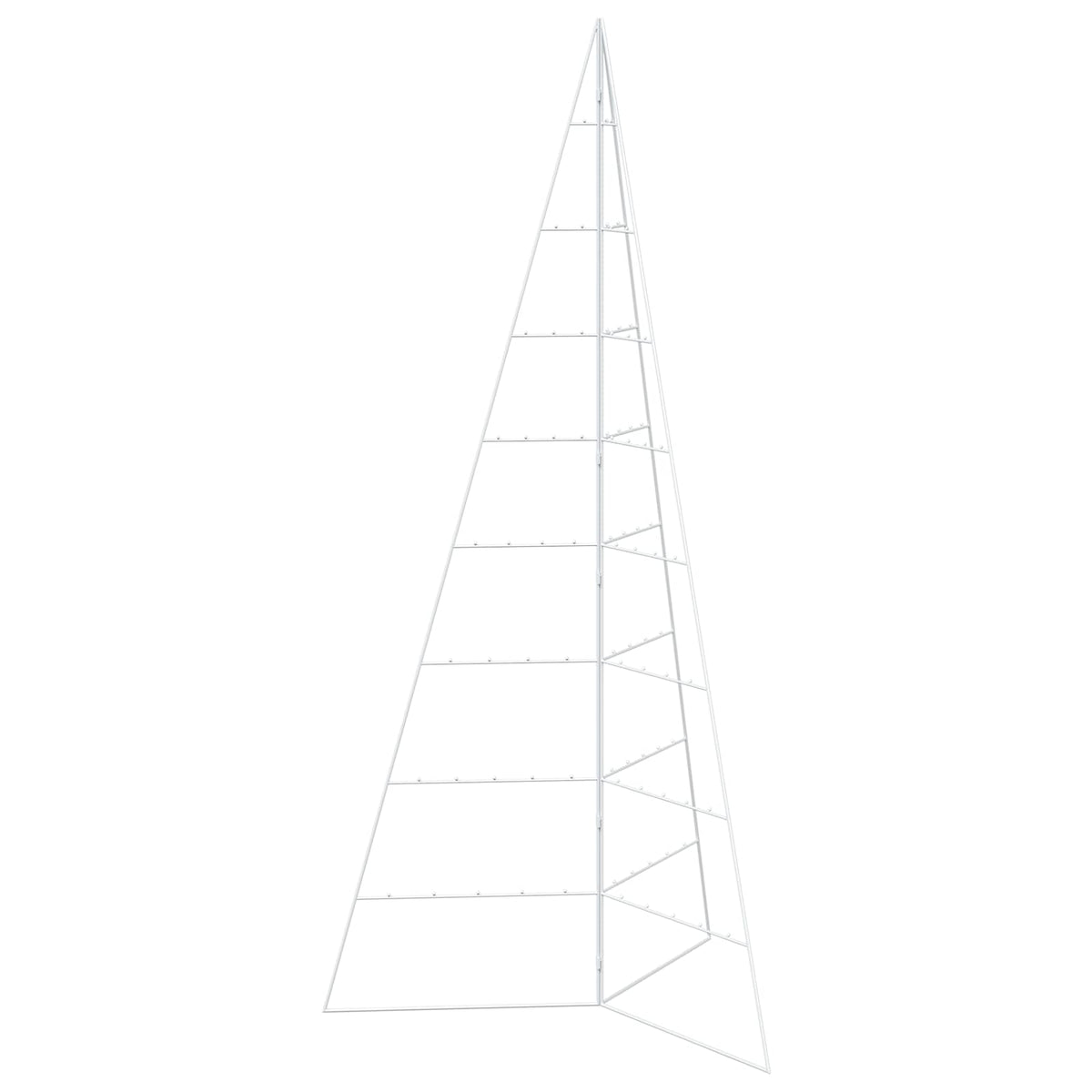 Albero di Natale in metallo KUOPIO 210 cm Acciaio Bianco | homemem39