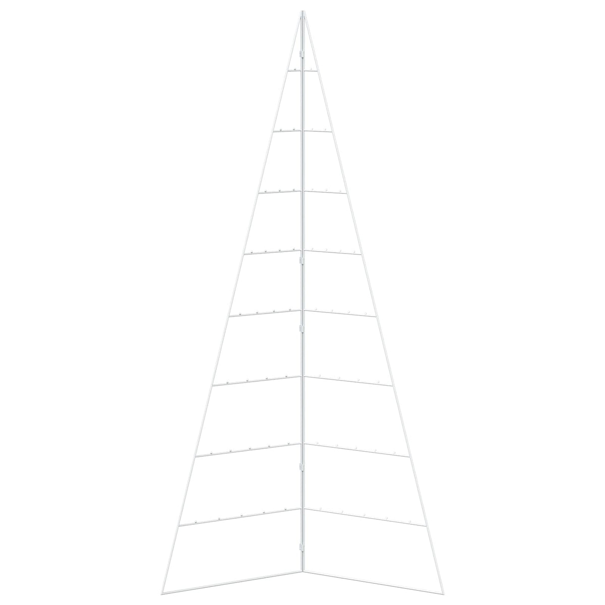 Albero di Natale in metallo KUOPIO 210 cm Acciaio Bianco | homemem39