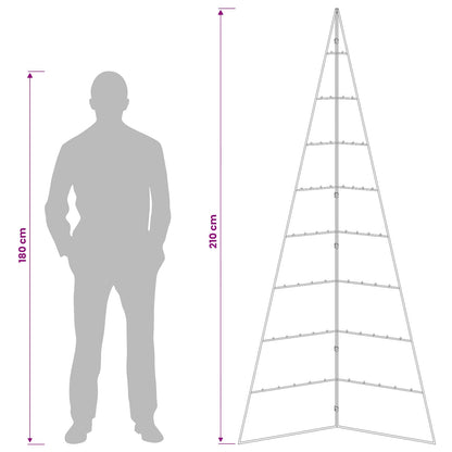 Albero di Natale in metallo KUOPIO 210 cm Acciaio Bianco | homemem39