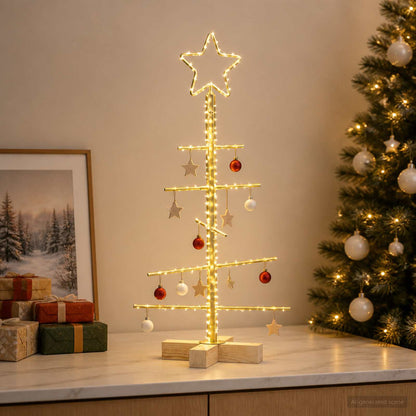 Albero di Natale in metallo con supporto KUOPIO 60 cm Acciaio