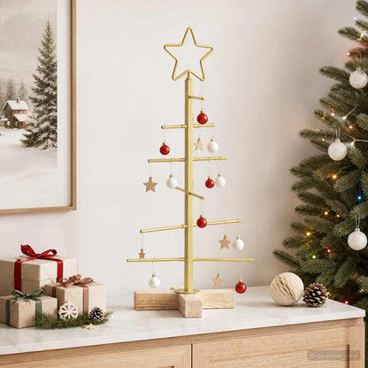 Albero di Natale in metallo con supporto KUOPIO 60 cm Acciaio