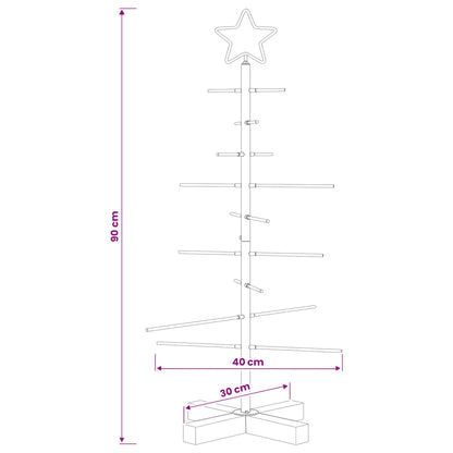 Albero di Natale in metallo con supporto KUOPIO 90 cm Acciaio