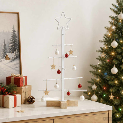 Albero di Natale in metallo con supporto KUOPIO 60 cm Acciaio