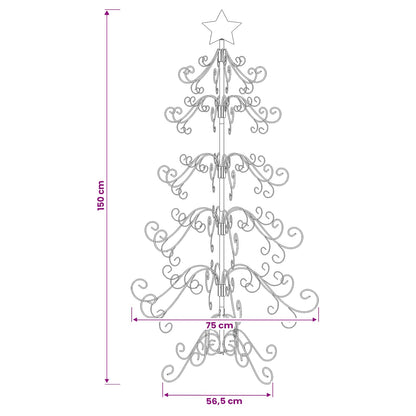 Albero di Natale in metallo KUOPIO 150 cm acciaio White | homemem39