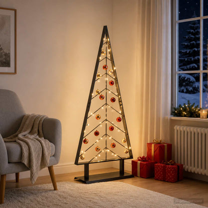 Albero di Natale in metallo con supporto KUOPIO 125 cm Acciaio