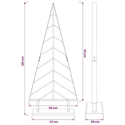Albero di Natale in metallo con supporto KUOPIO 125 cm Acciaio | homemem39