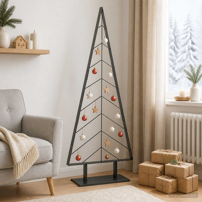Albero di Natale in metallo con supporto KUOPIO 150 cm Acciaio | homemem39
