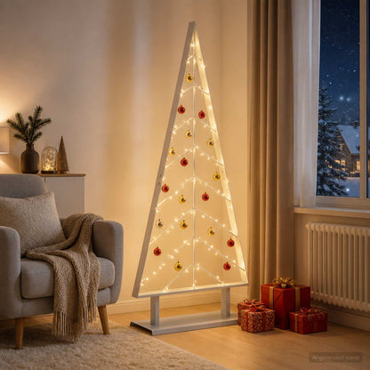 Albero di Natale in metallo con supporto KUOPIO 125 cm Acciaio