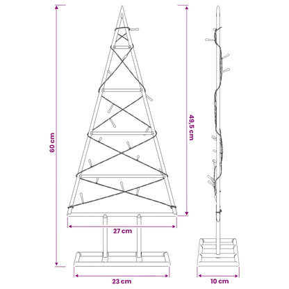 Albero di Natale in metallo KUOPIO 60 cm Bianco caldo