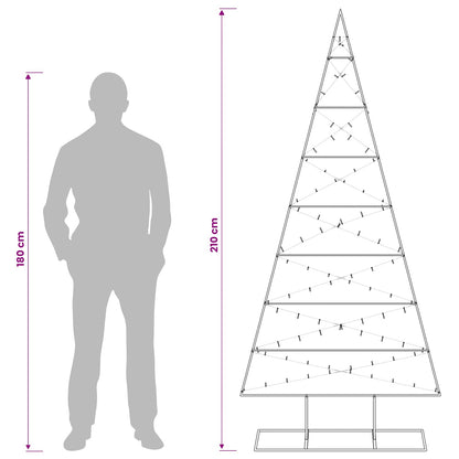 Albero di Natale in metallo KUOPIO 210 cm Bianco caldo | homemem39