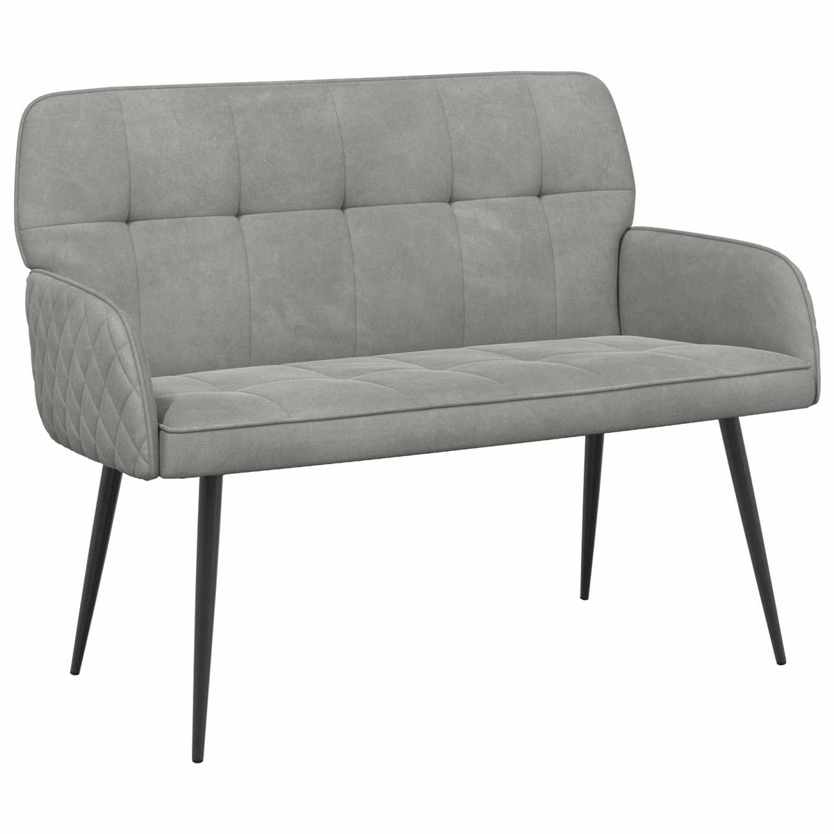 Divano a 2 posti con gambe in metallo 2 posto Grigio Chiaro | homemem39