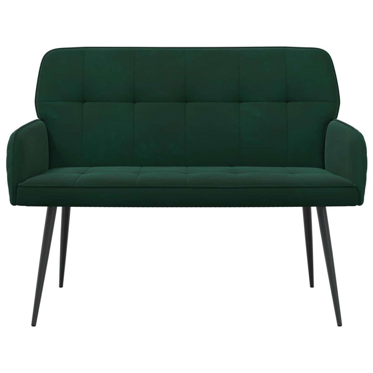 Divano a 2 posti con gambe in metallo 2 posto Verde Scuro | homemem39