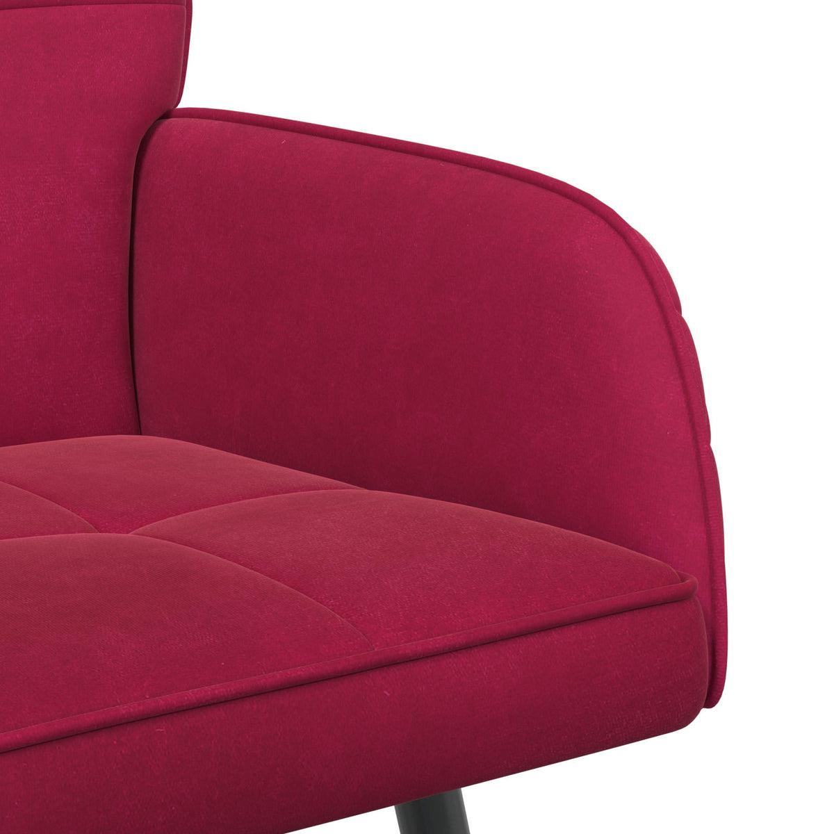 Divano a 2 posti con gambe in metallo 2 posto Rosso Vino | homemem39