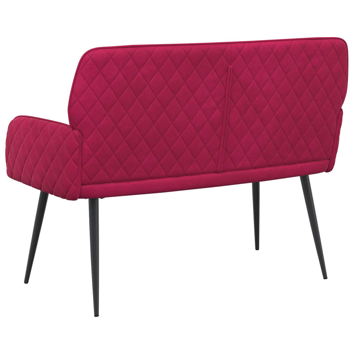 Divano a 2 posti con gambe in metallo 2 posto Rosso Vino | homemem39