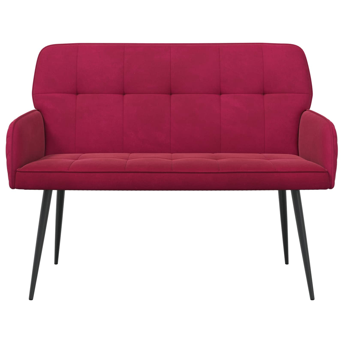 Divano a 2 posti con gambe in metallo 2 posto Rosso Vino | homemem39
