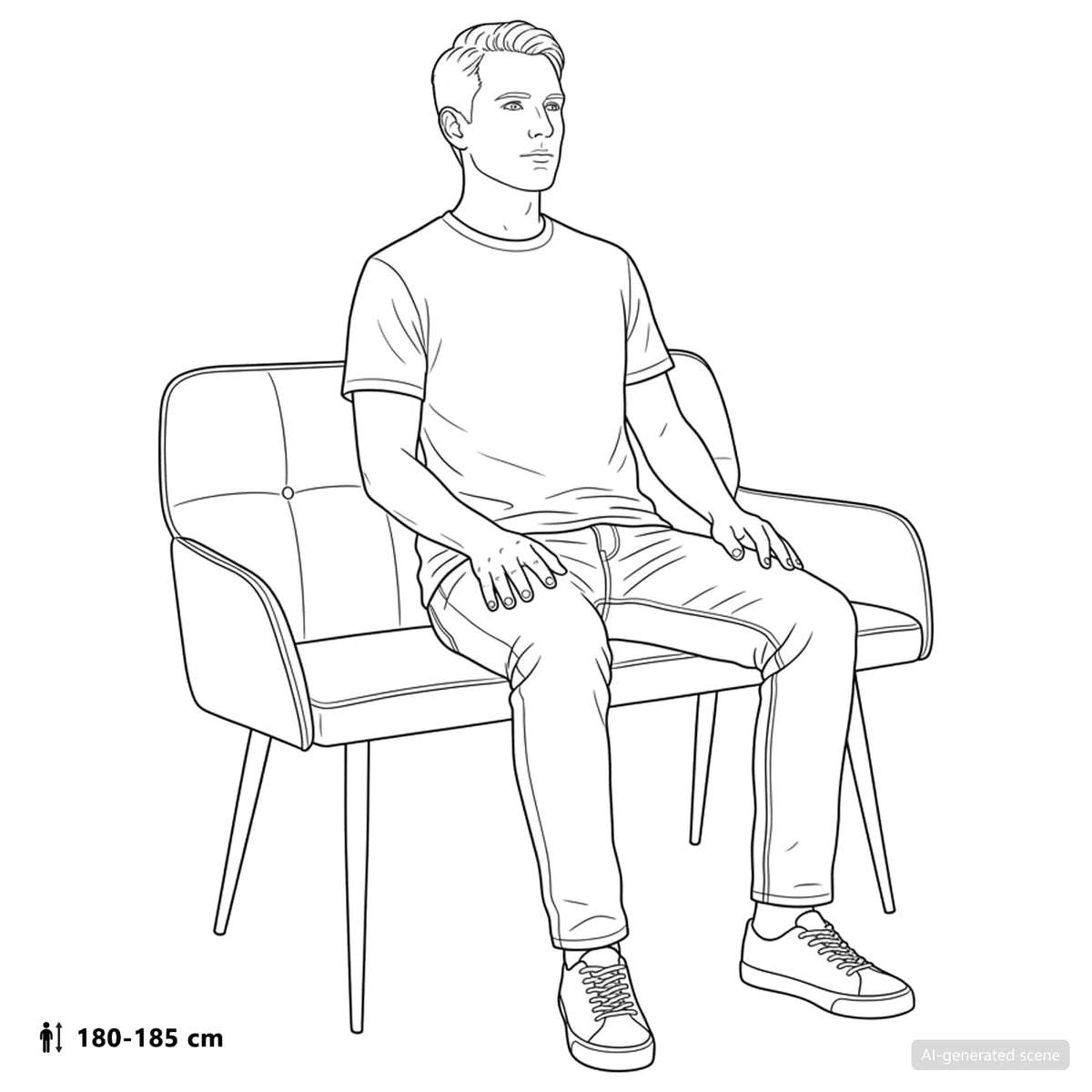 Divano a 2 posti con gambe in metallo 2 posto Rosso Vino | homemem39