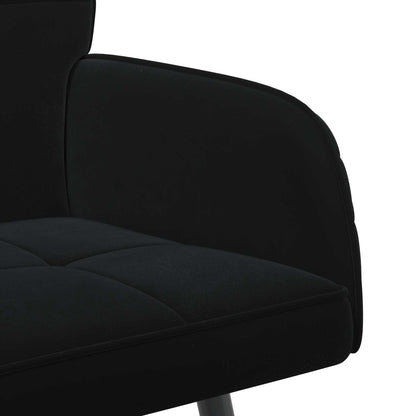 Divano a 2 posti con gambe in metallo 2 posto Nero Velluto | homemem39