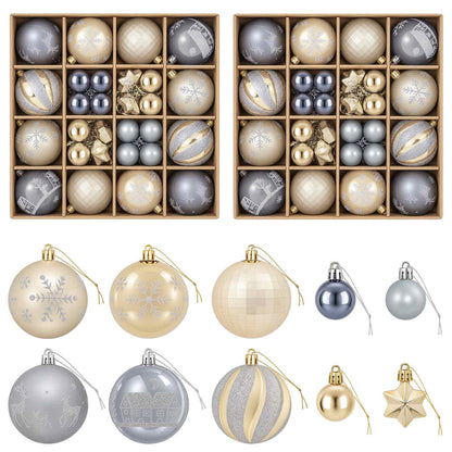 Set di Palline di Natale 88 pz e Ø 6 cm Plastica