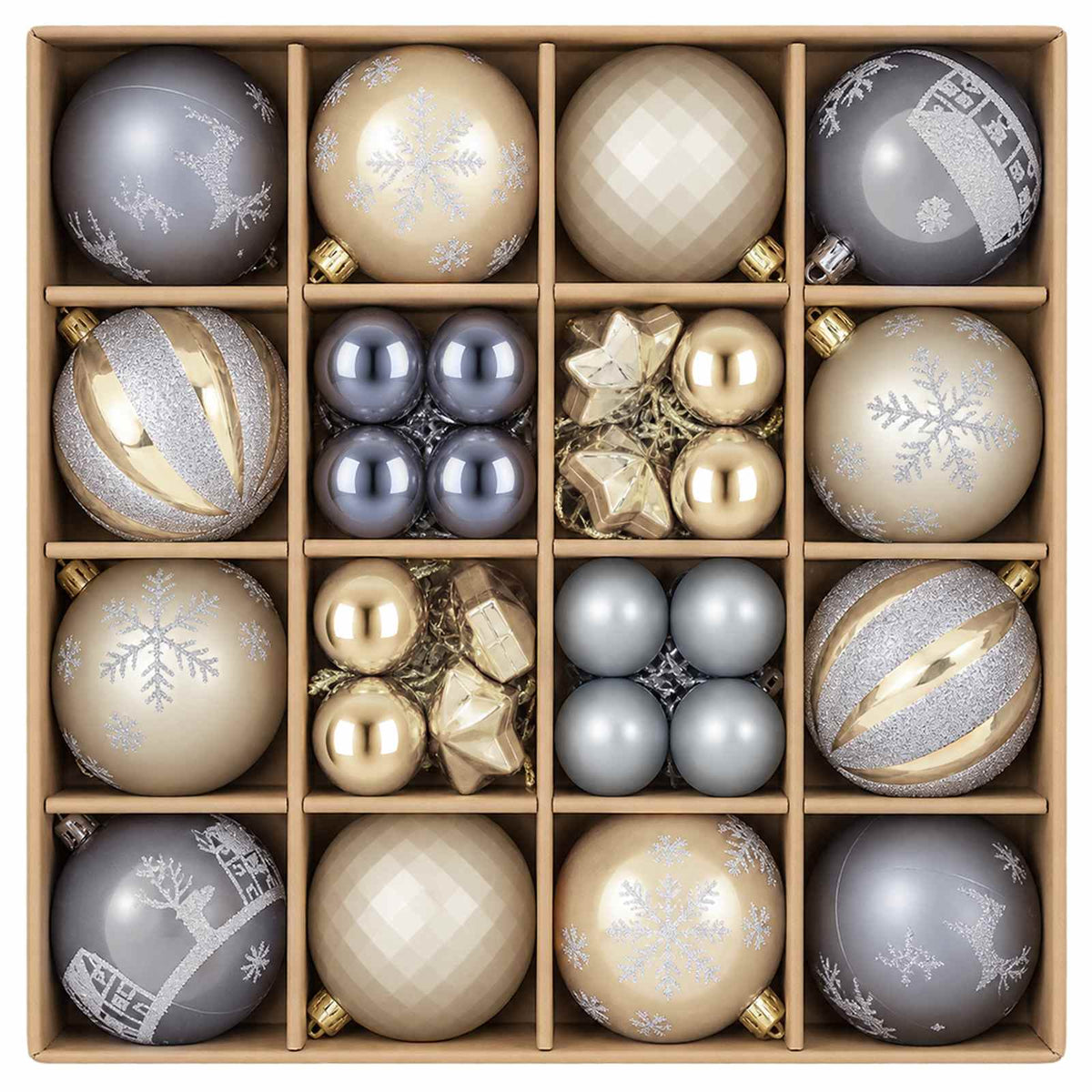Set di Palline di Natale 88 pz e Ø 6 cm Plastica