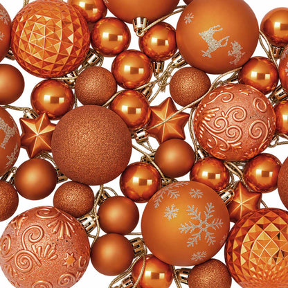 Set di Palline di Natale 88 pz Bronzo Ø 6 cm Plastica