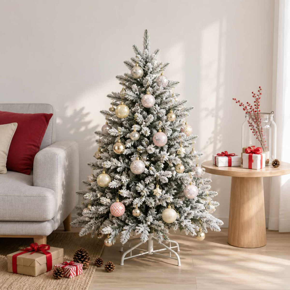 Set di Palline di Natale 88 pz oro rosa e oro Ø 6 cm Plastica