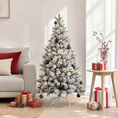 Set di Palline di Natale 88 pz Nero e Oro Ø 6 cm Plastica