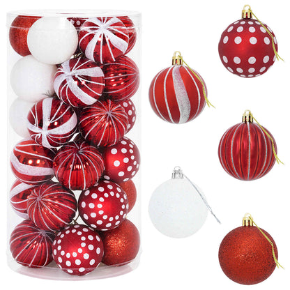 Set di Palline di Natale 30 pz e Ø 6 cm Plastica