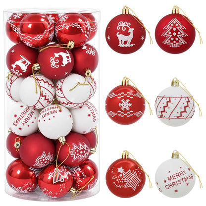 Set di Palline di Natale 30 pz e Ø 6 cm Plastica