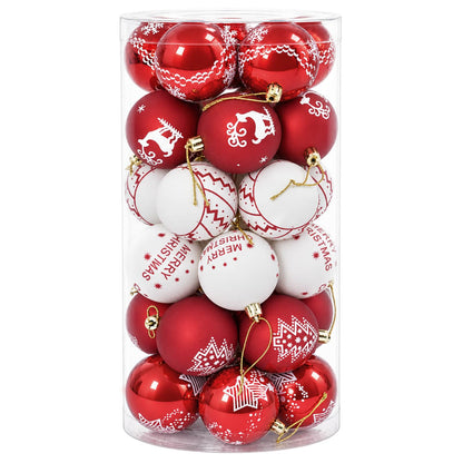 Set di Palline di Natale 30 pz e Ø 6 cm Plastica