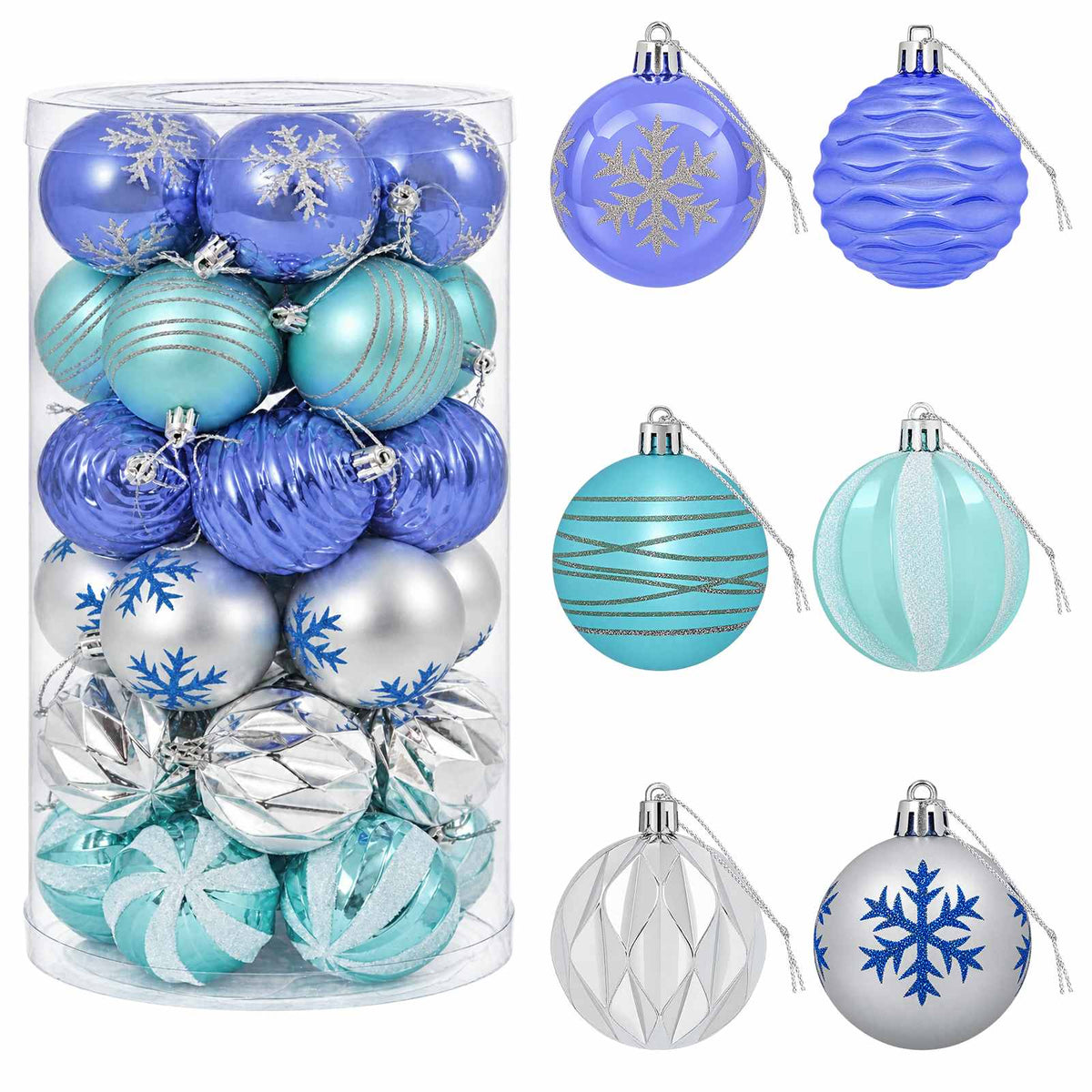 Set di Palline di Natale 30 pz , e Ø 6 cm