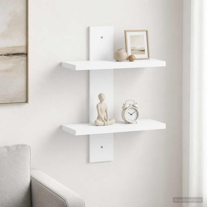 Scaffale da parete Bianco 30 x 13.5 x 43 cm