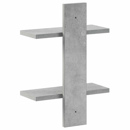 Scaffale da parete Grigio Cemento 30 x 13,5 x 43 cm