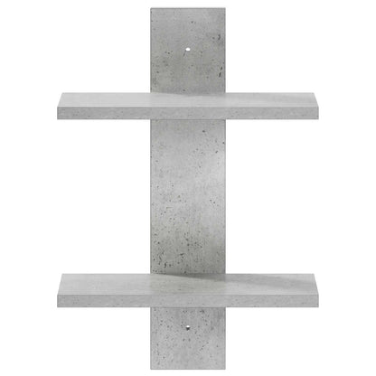 Scaffale da parete Grigio Cemento 30 x 13,5 x 43 cm