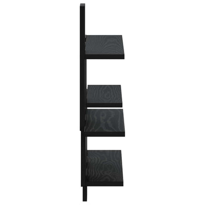 Scaffale da parete Rovere Nero 85 x 13,5 x 73,5 cm