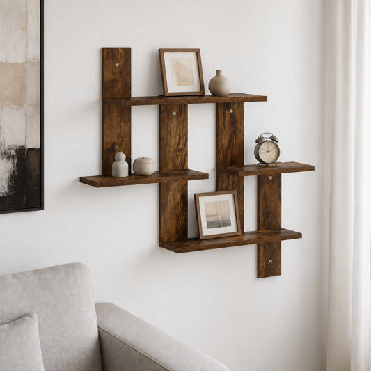 Scaffale da parete Rovere Fumo 85 x 13,5 x 73,5 cm