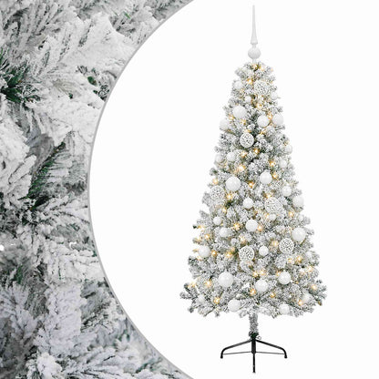 Albero di Natale artificiale con palline 120 cm 150 LED | homemem39