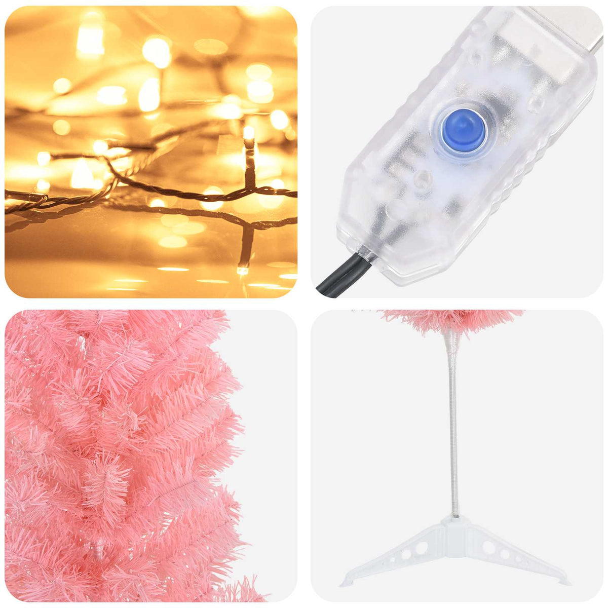 Albero di Natale Artificiale Sottile 150 cm 150 LED | homemem39