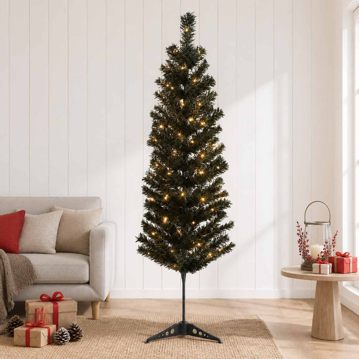 Albero di Natale Artificiale Sottile 150 cm 150 LED | homemem39