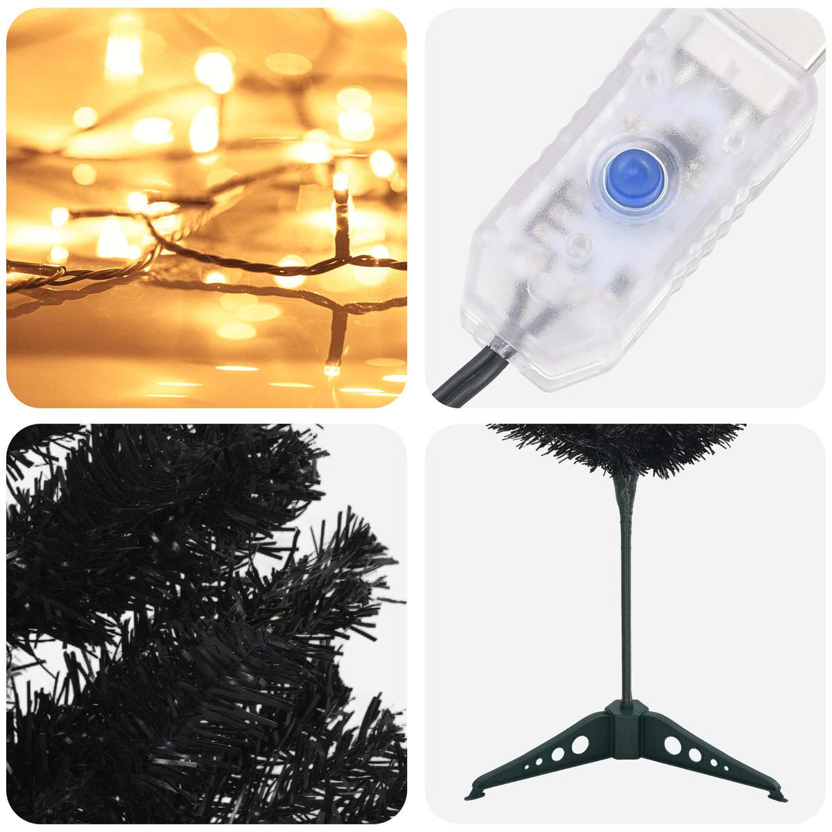Albero di Natale Artificiale Sottile 150 cm 150 LED | homemem39