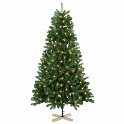 Albero di Natale artificiale 240 cm 300 LED Bianco caldo PVC