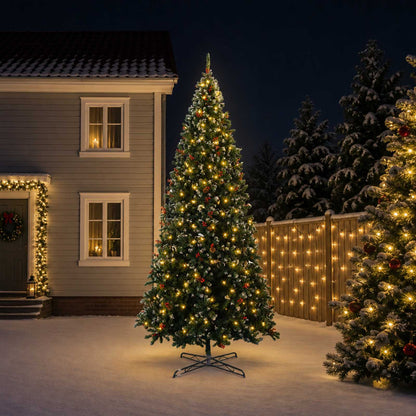 Albero di Natale Artificiale con Rami Pieghevoli 400 cm 600 LED