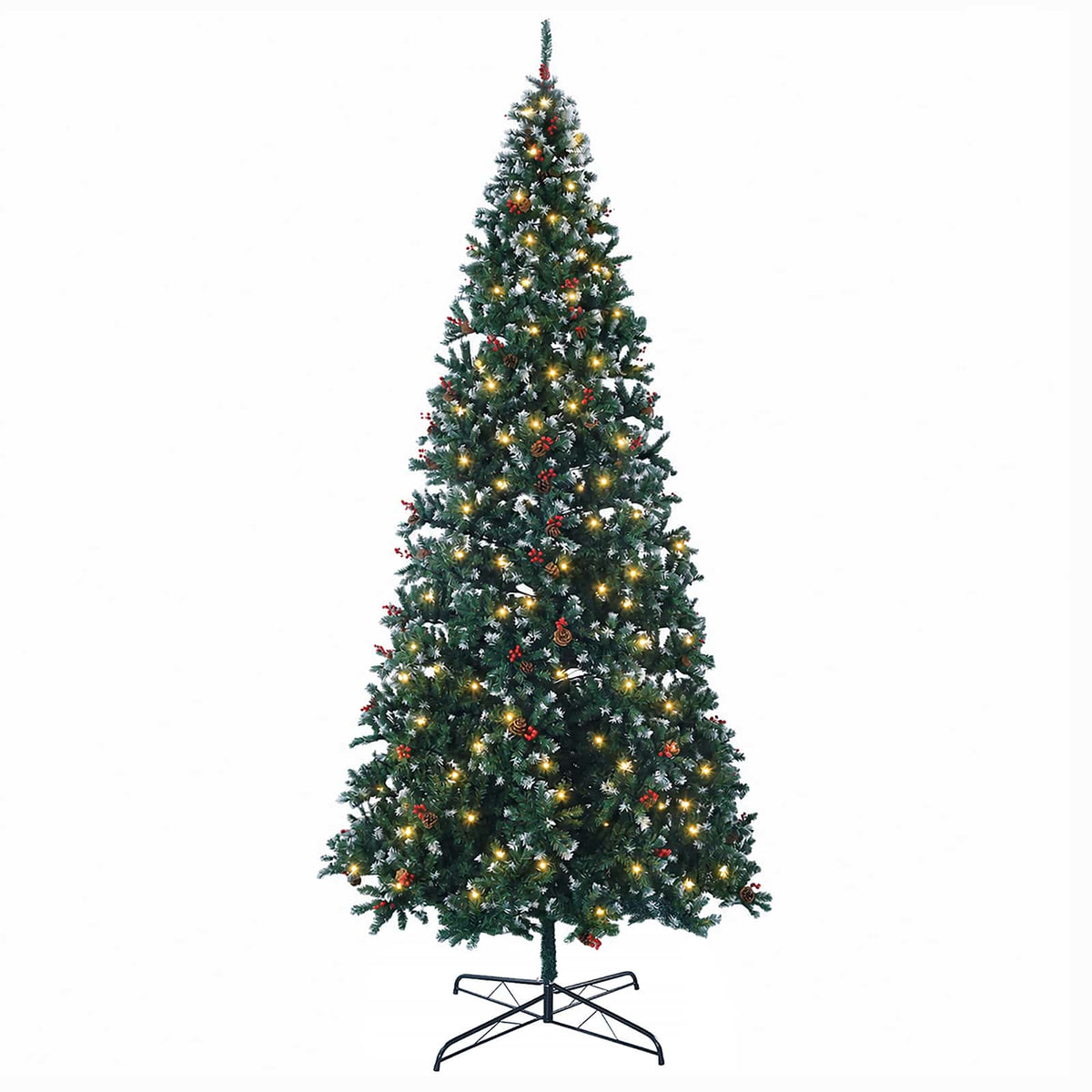 Albero di Natale Artificiale con Rami Pieghevoli 400 cm 600 LED