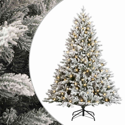 Albero di Natale Artificiale con Rami Pieghevoli 120 cm 150 LED