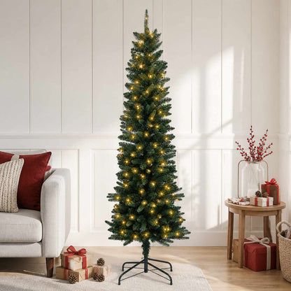 Albero di Natale Artificiale Sottile 150 cm 150 LED