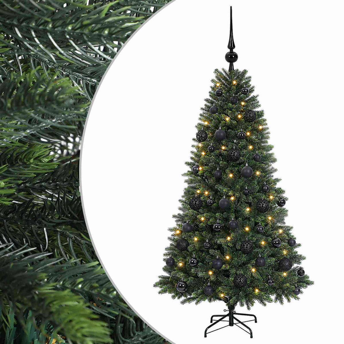 Albero di Natale Artificiale con Palline 150 cm 150 LED | homemem39